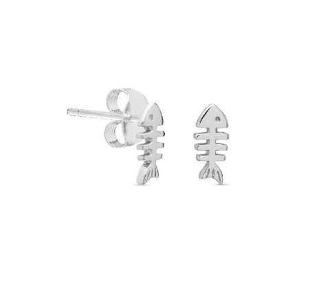 PENDIENTES PLATA RASPA DE PESCADO LISO PE5537