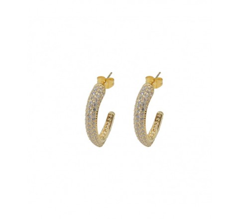 PENDIENTES IVOIRE DORADOS CON PIEDRAS Z2015942