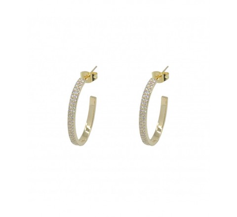 PENDIENTES IVOIRE DORADOS CON PIEDRAS Z2014703/D