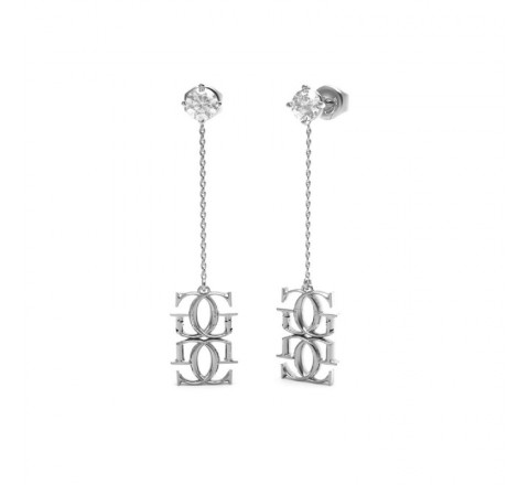 PENDIENTES GUESS LARGOS ACERO CADENA Y LOGO JUBE01477JWRHT/U