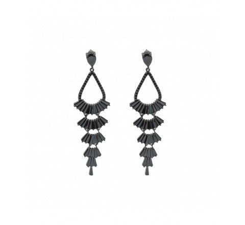 PENDIENTES IVOIRE PIEDRAS NEGRAS Z2015572/N