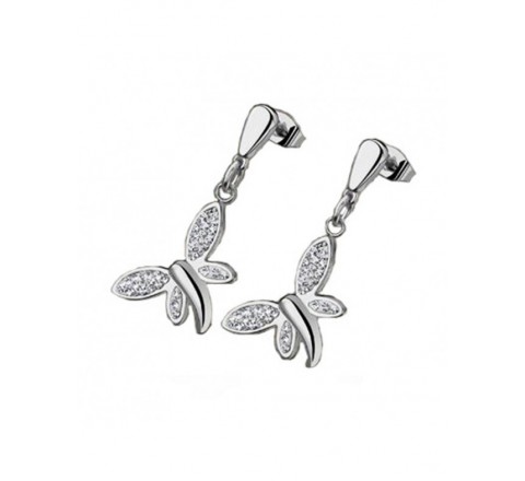 PENDIENTES LOTUS LS1882/4/1 ACERO LIBELULA CIRCONITAS