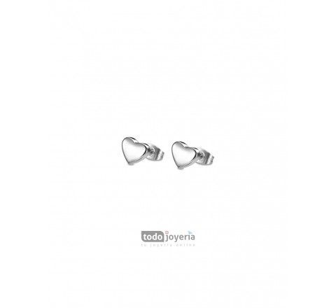 PENDIENTES LOTUS ACERO CORAZON LISO LS1930/4/1