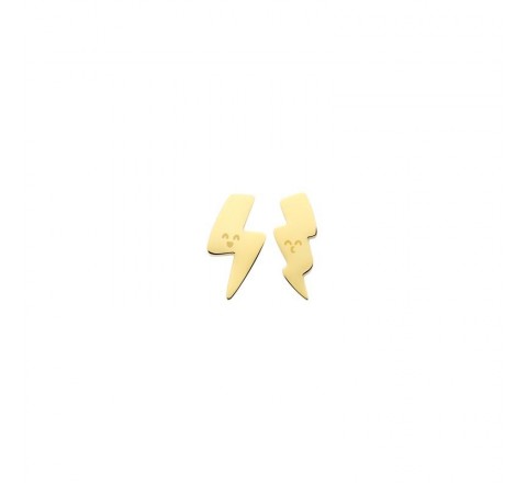 PENDIENTES MR WONDERFUL WJ10105 ACERO CHAPADO DORADO RAYO