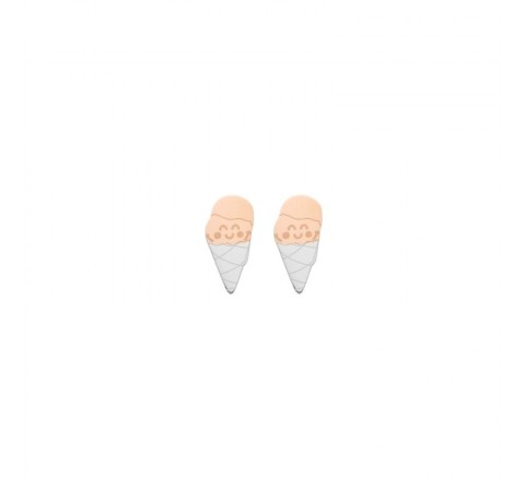 PENDIENTES MR WONDERFUL WJ10203 ACERO BICOLOR HELADO