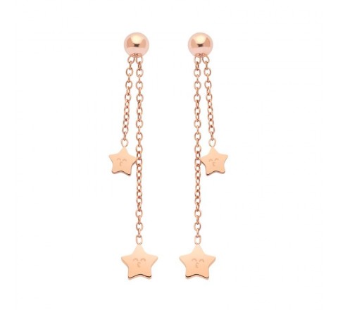 PENDIENTES MR WONDERFUL WJ10202 ACERO CHAPADO ESTRELLAS