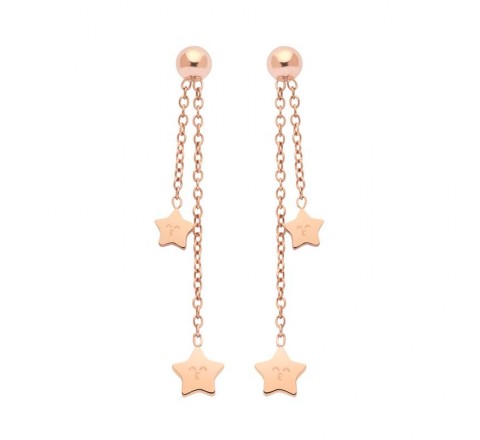 PENDIENTES MR WONDERFUL WJ10202 ACERO CHAPADO ESTRELLAS