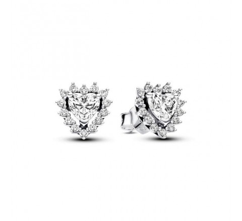 PENDIENTES PANDORA PLATA CORAZON CIRCONITAS 293097C01