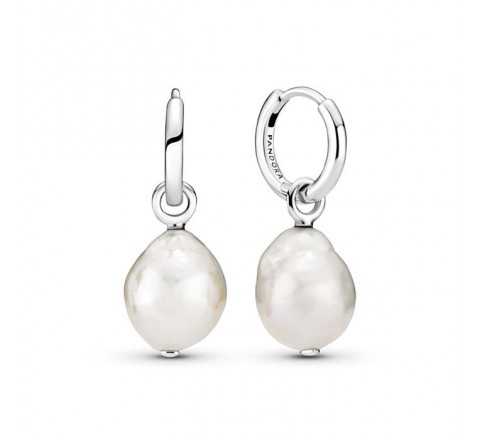 PENDIENTES PANDORA PLATA ARO CON PERLA 299426C01