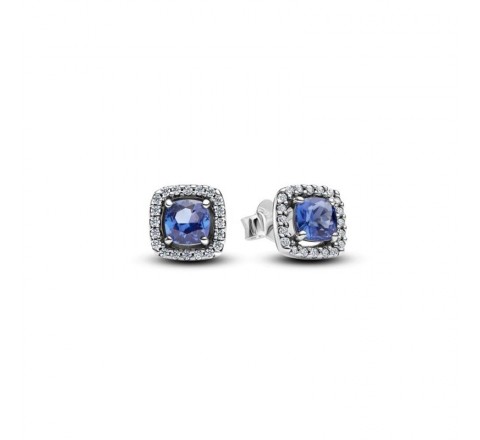 PENDIENTE BOTON HALO AZUL CUADRADO 293551C01