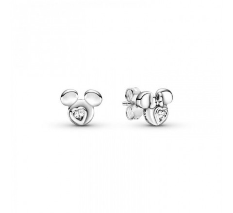 PENDIENTES PANDORA PLATA DISNEY MICKEY Y MINNIE 299258C01