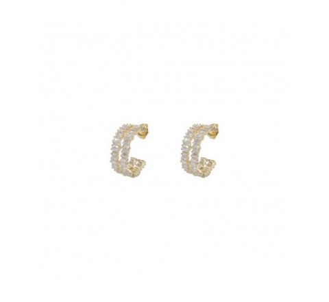 PENDIENTES IVOIRE METAL Y PIEDRAS Z2016673/D