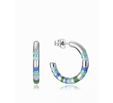 PENDIENTES VICEROY ACERO ARO ESMALTE AZUL 15133E01013