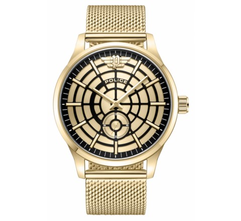 RELOJ POLICE CAJA Y ARMIS ACERO DORADO PEWJG0005203