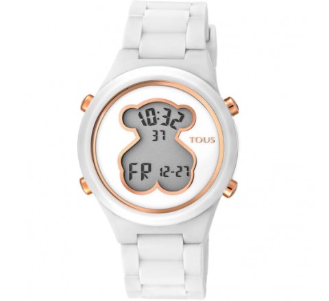 RELOJ TOUS D-BEAR TENN CORREA SILICONA BLANCA 000351595