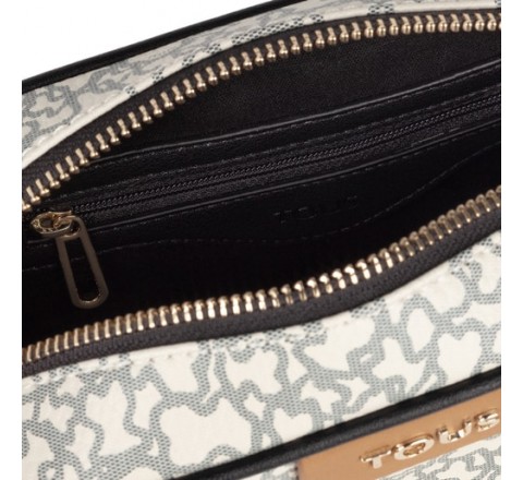 BANDOLERA TOUS K MINI BEIGE-NEGRO 095900704