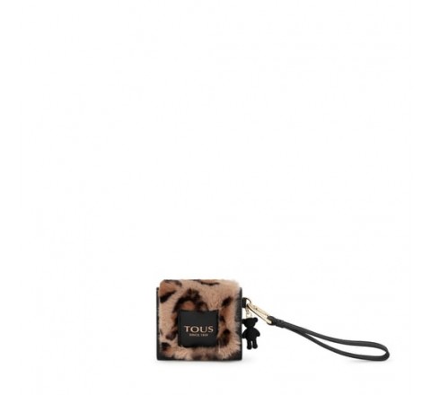 BILLETERA XS TOUS AMAYA WILD BEIGE-NEGRO 195900536