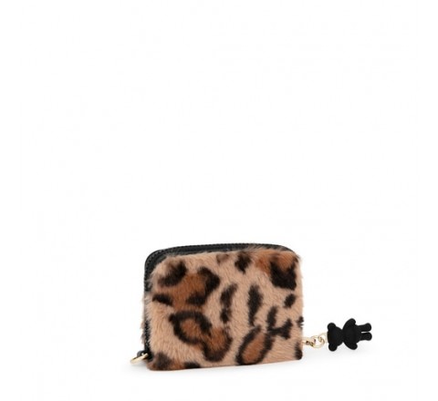 MONEDERO M TOUS AMAYA WILD BEIGE-NEGRO 195900538