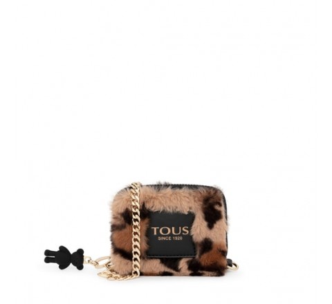 MONEDERO M TOUS AMAYA WILD BEIGE-NEGRO 195900538