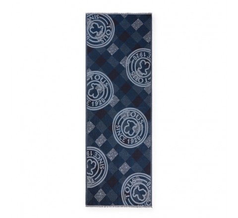 FOULARD TOUS 200X75 KAOS MINI STAMP JCQ AZUL 195920264