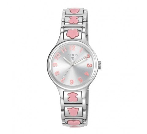 RELOJ TOUS ACERO Y ELEMENTOS EN ROSA 300350550