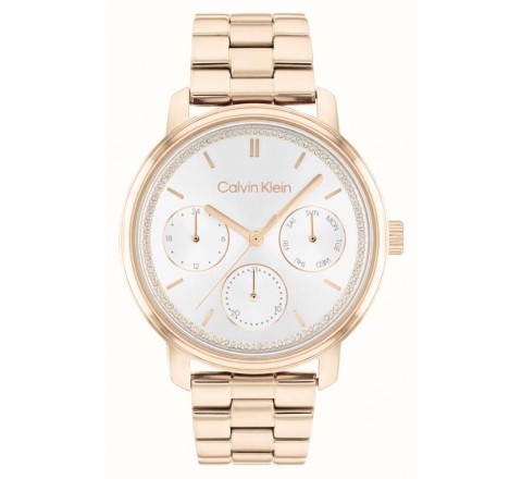 RELOJ CALVIN KLEIN CAJA 38MM ACERO ROSADO Y ARMIS 25200178