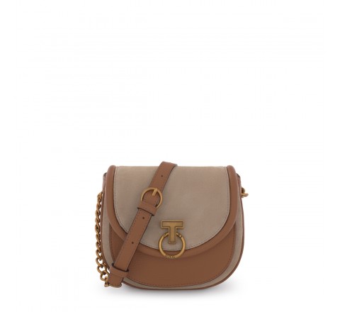 BANDOLERA TOUS T-HOLD CHAIN MARRON-BEIGE 095891345