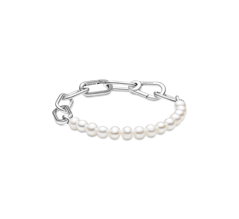 PULSERA PANDORA ME ESLABONES Y PERLAS CULTIVADAS 599694C01-4