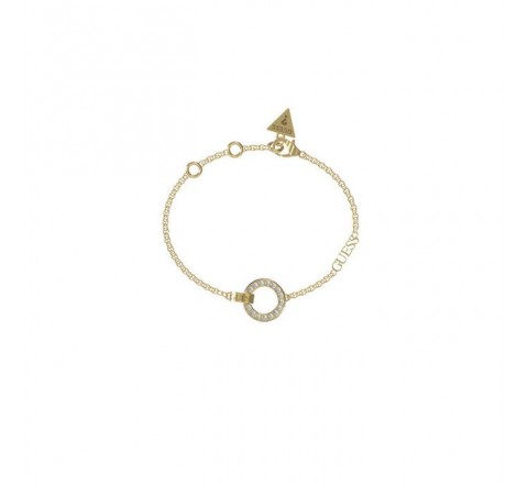 PULSERA GUESS ACERO DORADO REDONDA CIRCONITAS JUBB03162JWYGS