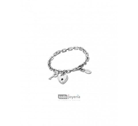 PULSERA LOTUS ACERO CANDADO Y LLAVE LS1625/2/4