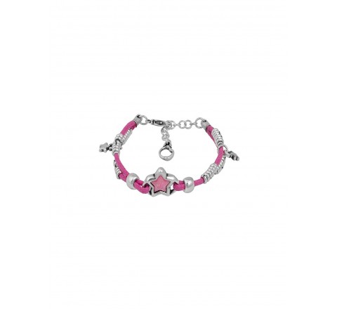 PULSERA CICLON HILO ROSA ESTRELLA ROSA ZAMAK 222101-09-0