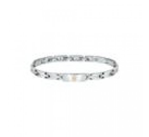 PULSERA MASERATI ACERO LOGO CENTRAL ROSADO JM121ATK12