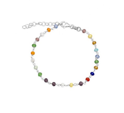 PULSERA PLATA MULTICOLOR PU4809