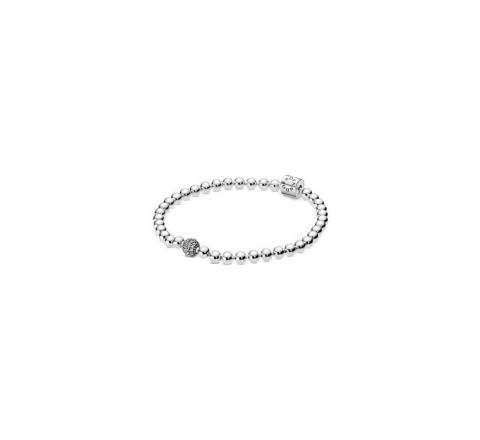 PULSERA PANDORA PLATA DE CUENTAS Y CIRCONITAS 598342CZ-17