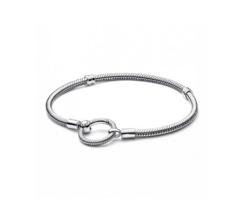 PULSERA PANDORA PLATA CIERRE EN O 17CM 592242C00-17