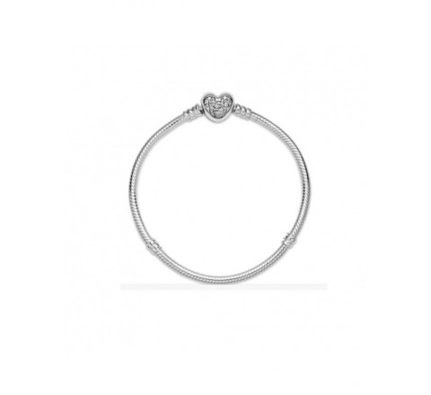 PULSERA PANDORA PLATA BROCHE CORAZON MICKEY 599299C01-18