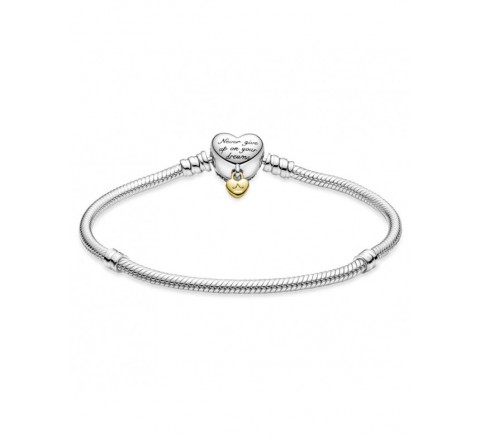 PULSERA PANDORA PLATA CORAZON CIRCONITAS 569563C01-17