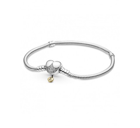 PULSERA PANDORA PLATA CORAZON CIRCONITAS 569563C01-17