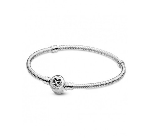 PULSERA PLATA PANDORA BROCHE CORAZON INFINITO 599365C00-18