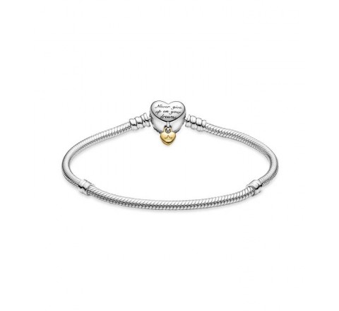 PULSERA PANDORA PLATA BROCHE CORAZON CIRCONITAS 569563C01-20