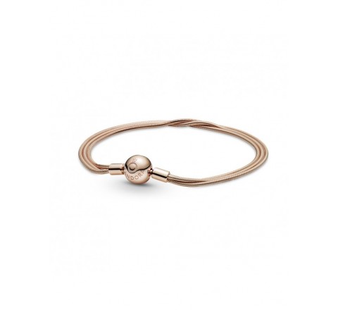 PULSERA PANDORA 589338C00-18 PLATA ROSADA MULTIHILO