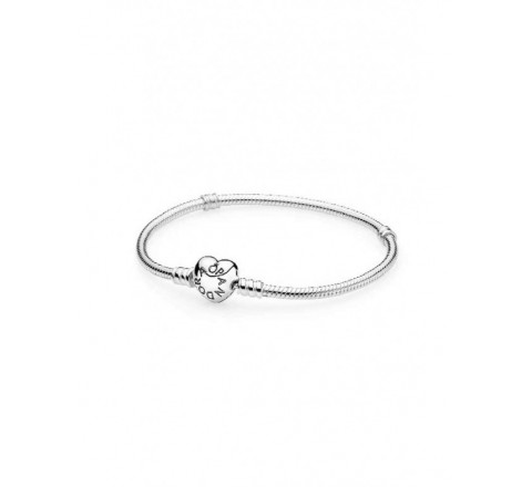 PULSERA PANDORA PLATA BROCHE CORAZON 590719-17