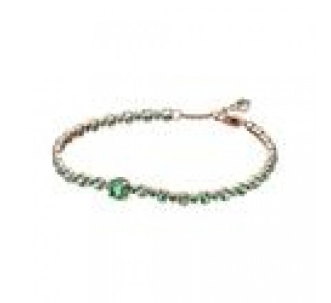 PULSERA PANDORA PLATA ROSADA CIRCONITAS VERDES 580044C01-18