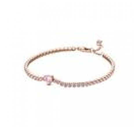 PULSERA PANDORA PLATA ROSADA CIRCONITAS ROSAS 580041C01-18