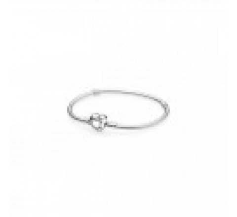 PULSERA PANDORA PLATA BROCHE CORAZON LISO 590719-16