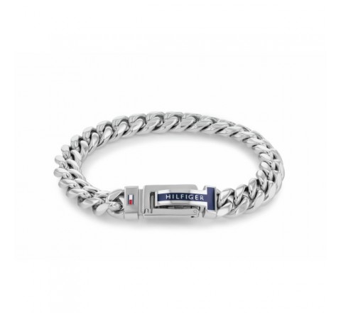 PULSERA TOMMY HILFIGER ESLABONES ACERO Y LOGO 2790433