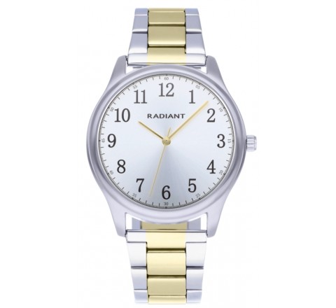 RELOJ RADIANT ACERO BICOLOR CAJA 40MM ESFERA PLATA RA574205