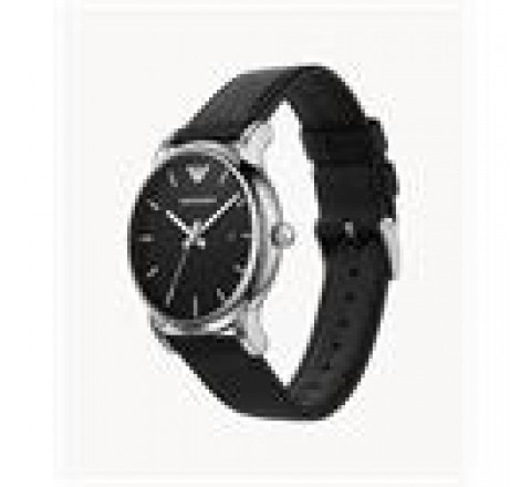 RELOJ EMPORIO ARMANI CAJA ACERO CORREA PIEL NEGRA AR1692