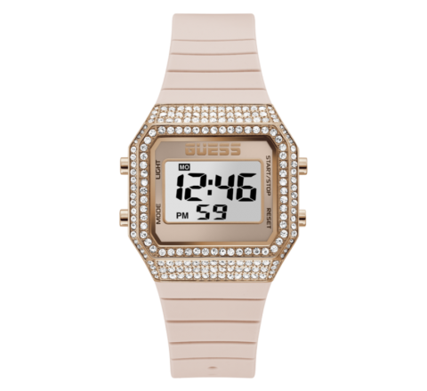 RELOJ GUESS DIGITAL SILICONA NUDE Y CIRCONITAS GW0430L3