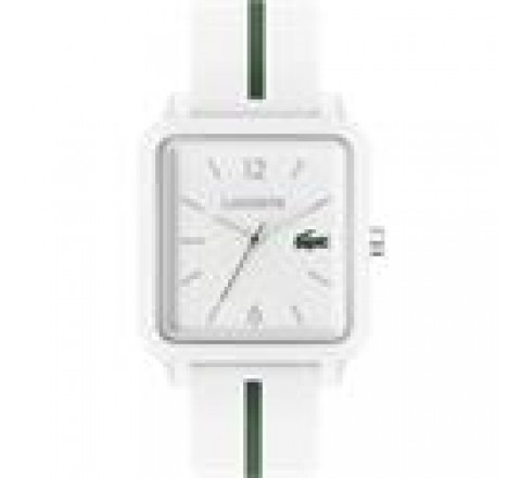RELOJ LACOSTE CAJA CUADRADA BLANCA SILICONA BLANCA 2011251